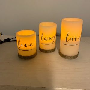 Live Laugh Love Candle